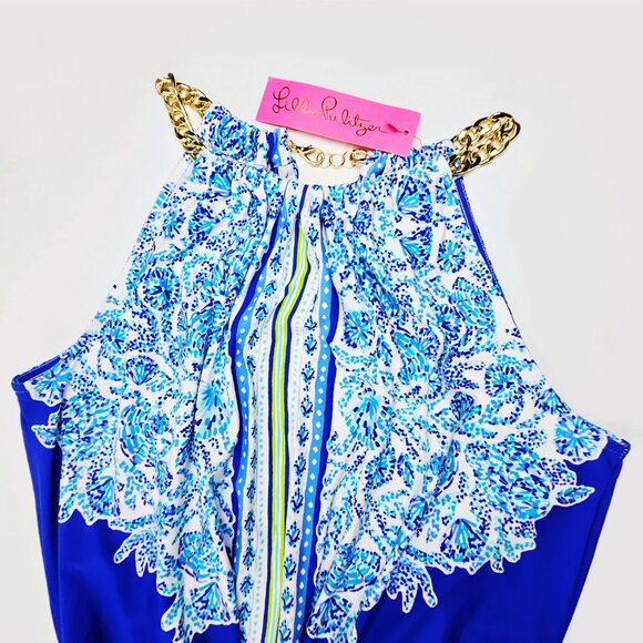 Lilly Pulitzer Bingham Midi Dress • Turquoise Oasis Shell Me You Love Me - Picture 3 of 8